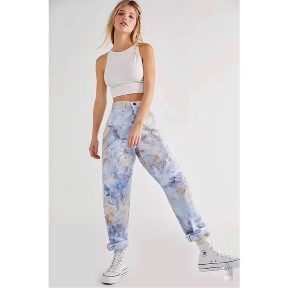 Free People Pants - Free People x Riverside Tool Dye Hand Dyed Painter’s Pants in Dune